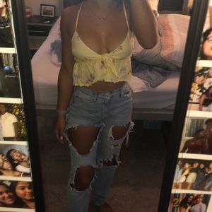 Baby Yellow Forever 21 Crop top